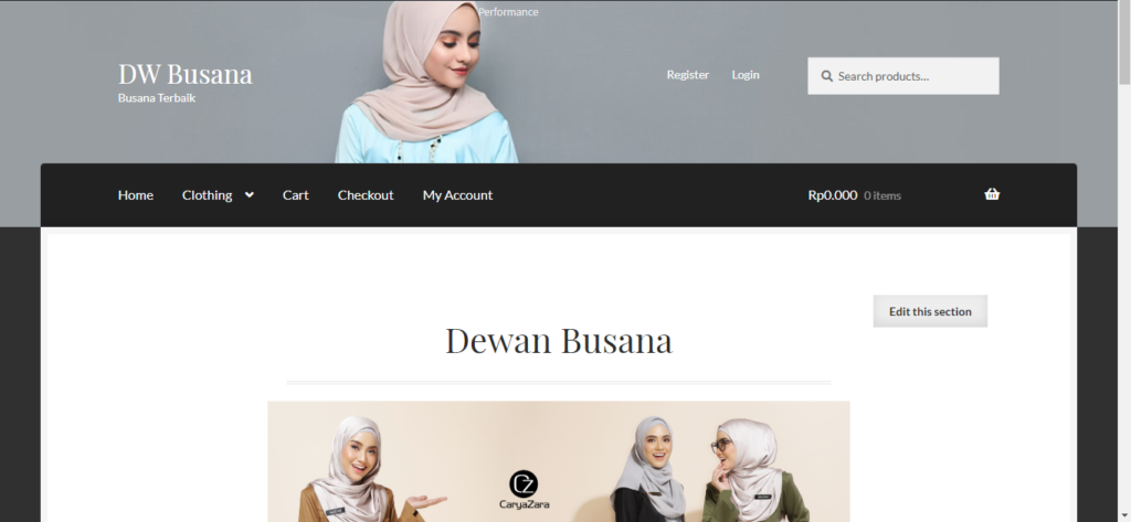 contoh tampilan wordpress