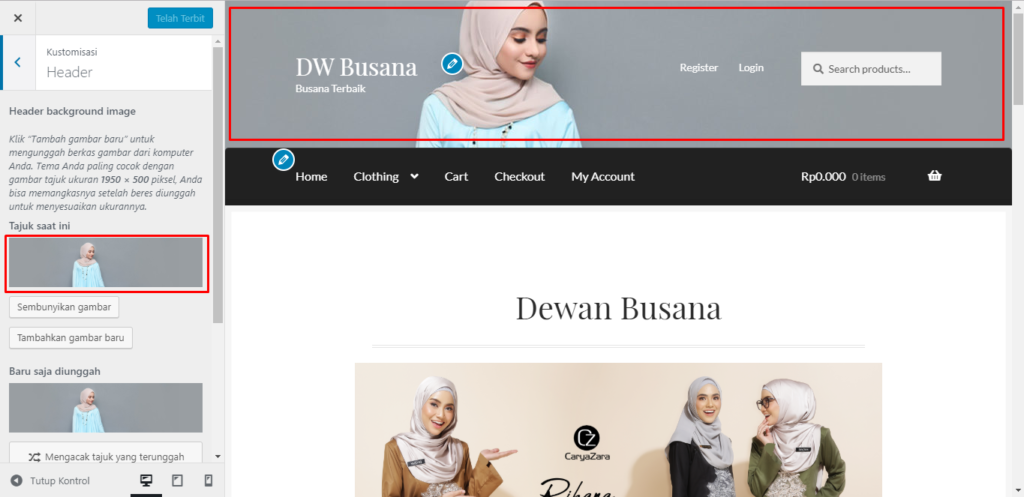 edit header wordpress